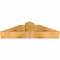 Ekena Millwork Portland Rough Sawn Timber Gable Bracket, Western Red Cedar, 36"W x 9"H x 4"D x 6"F, 6/12 Pitch GBW036X09X0406POR00RWR - alternate 3